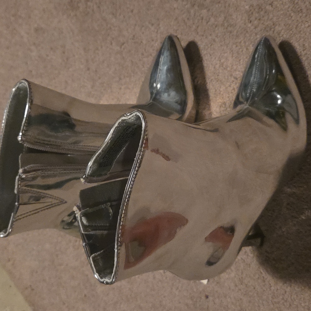 A New Day Shiny Silver Footwear